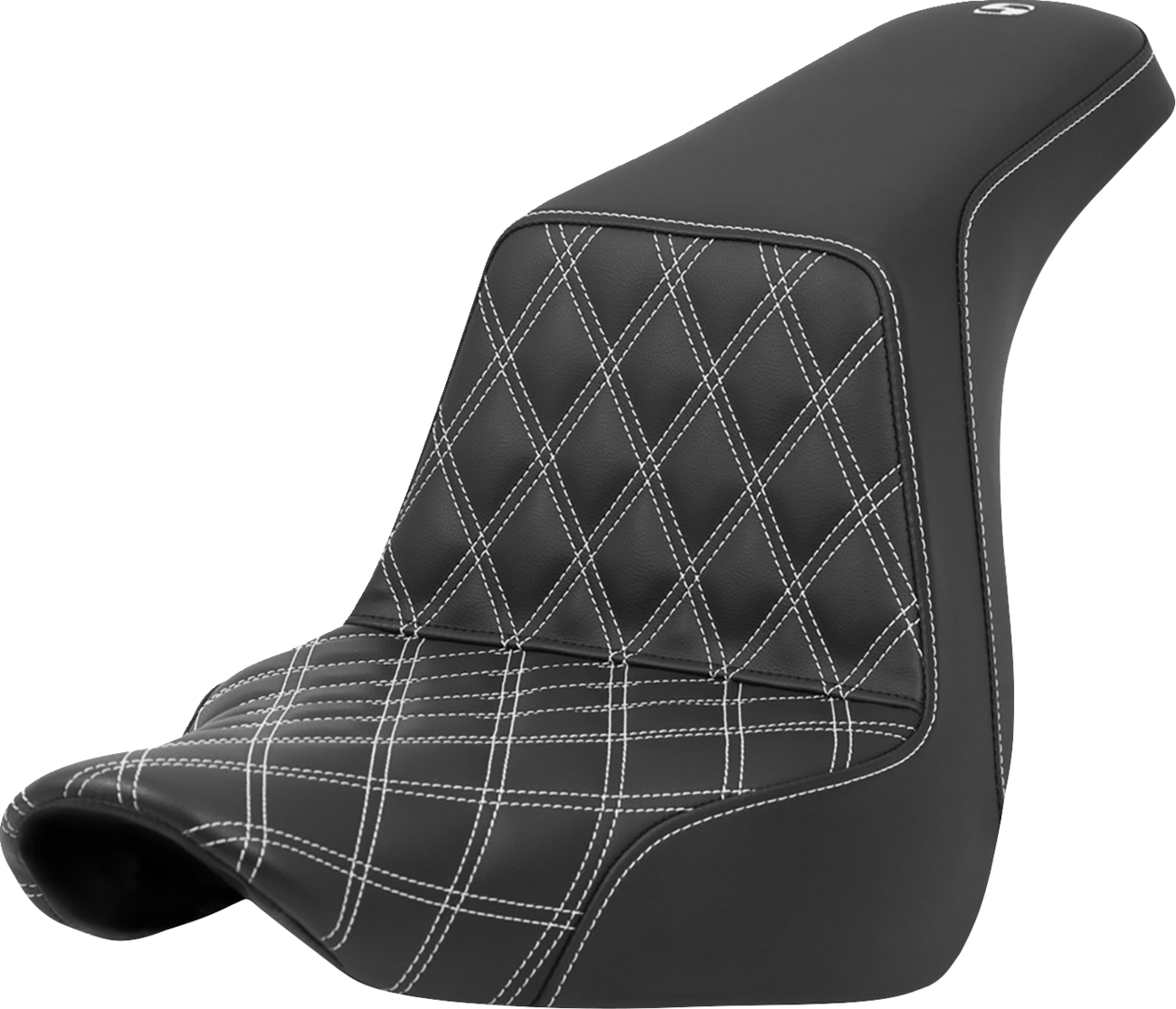 Saddlemen Step-Up Seat - Front Lattice Stitch - White Stitch - FXLR/FLSB '18-'24