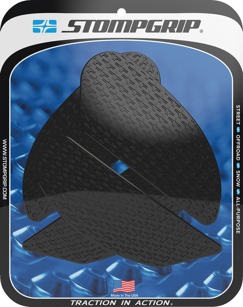 StompGrip Tank Grips - Icon - Black - Kawasaki - Ninja '18-'25