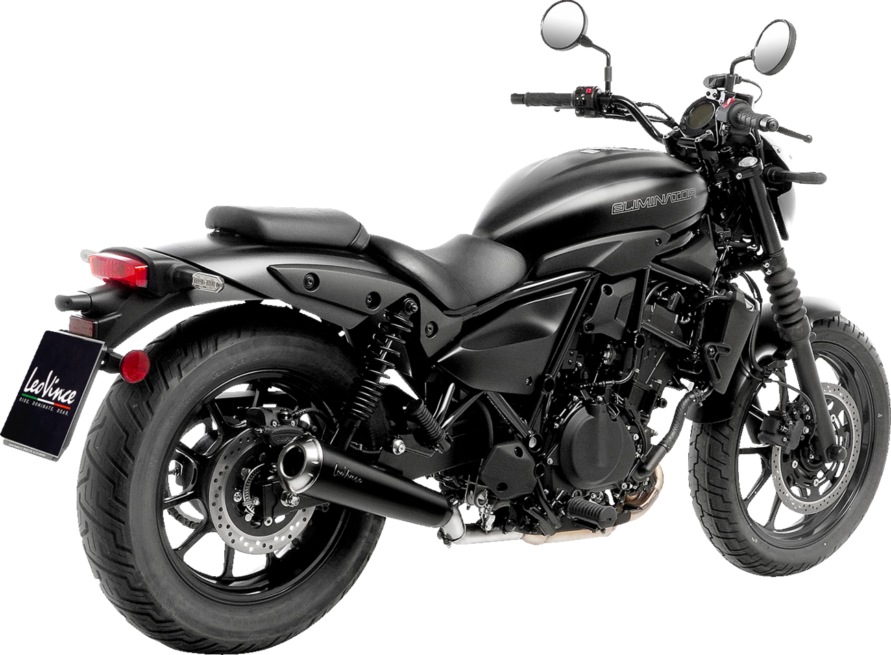 LeoVince Classic Racer Slip-On Muffler - Black - Eliminator 500