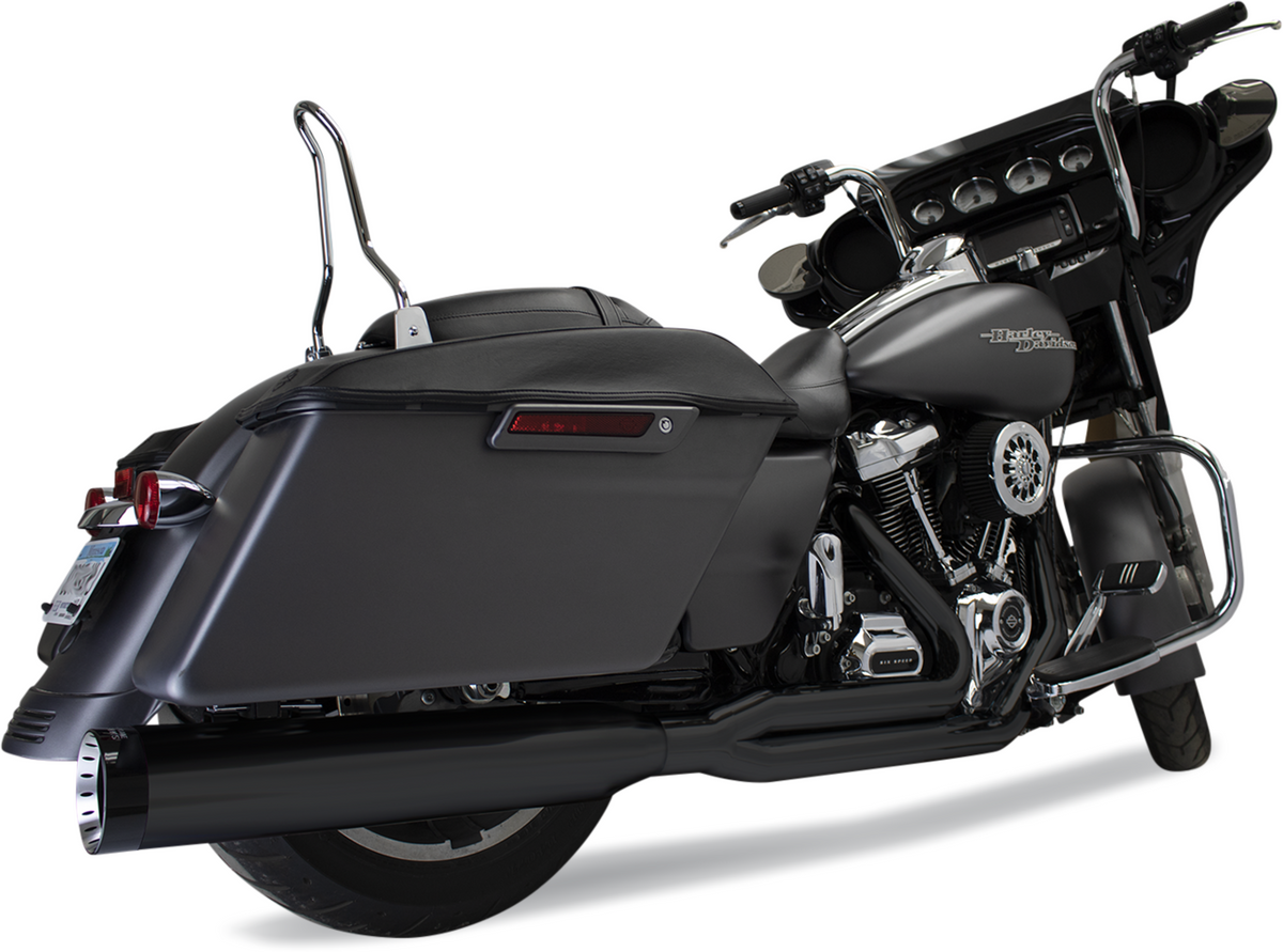 Khrome Werks 2-Into-1 Outlaw Exhaust System - Black - No End Cap Included