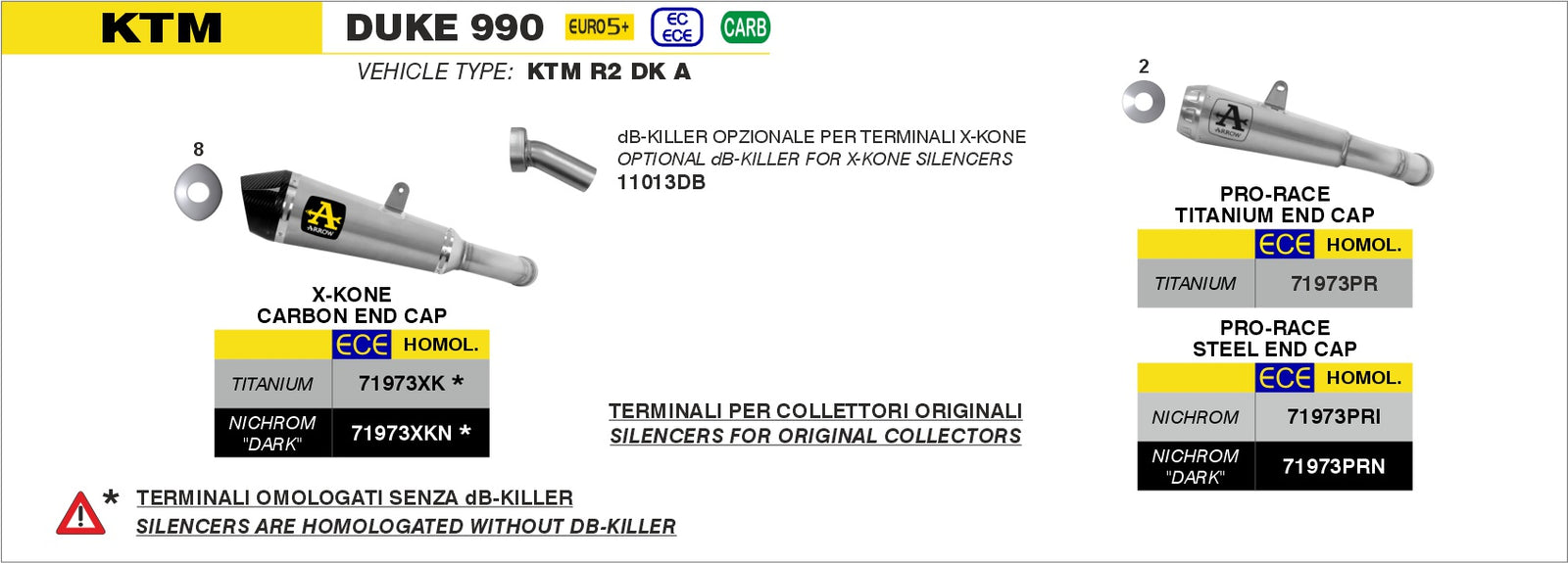 11013DB Db-Killer For X-Kone Slip On