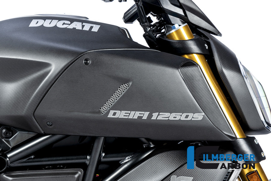 Ilmberger Carbon Air Tube Cover Right Side Ducati Diavel 1260 - Matte
