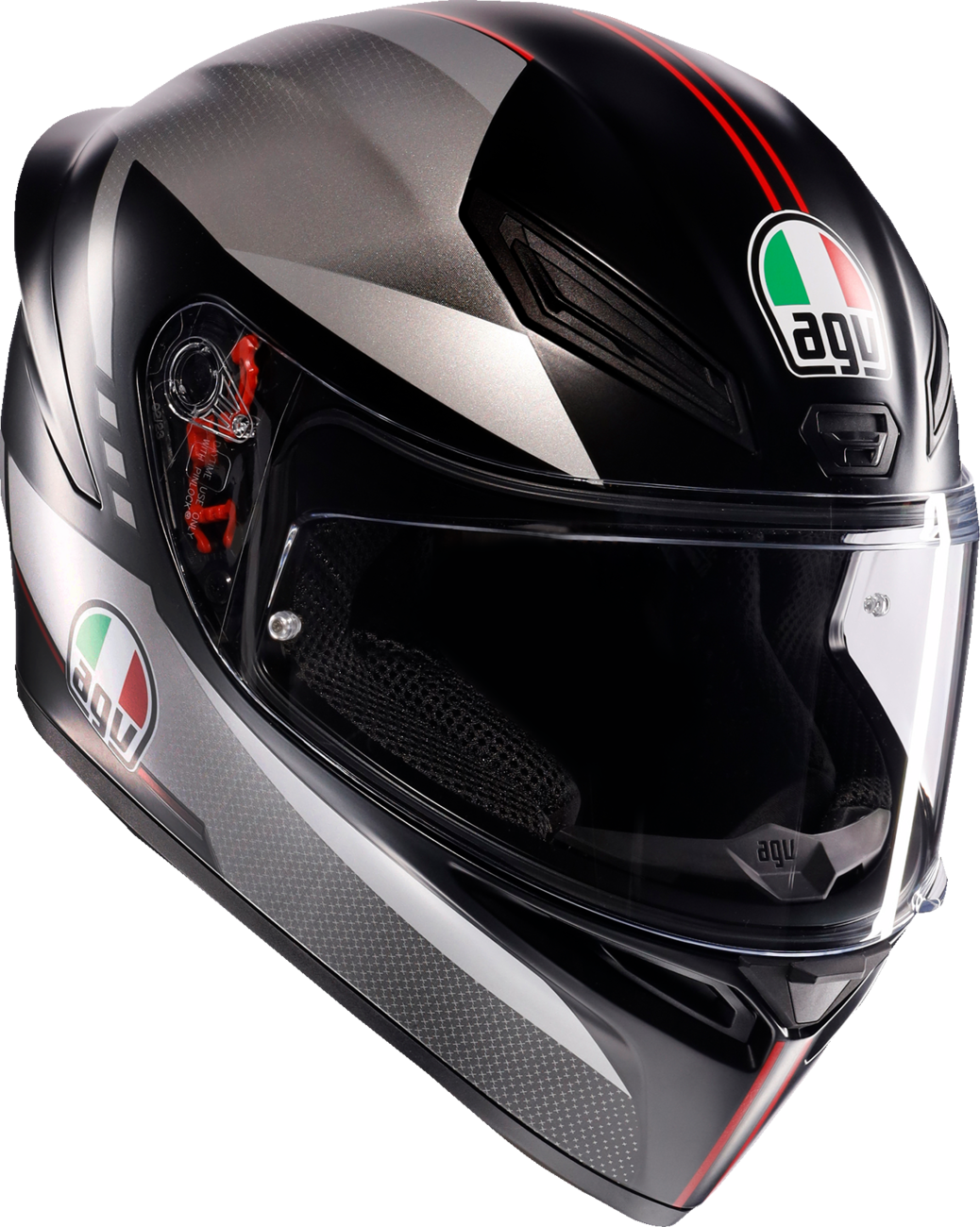 AGV K1 S Helmet - Lap - Matte Black/Gray/Red - XL