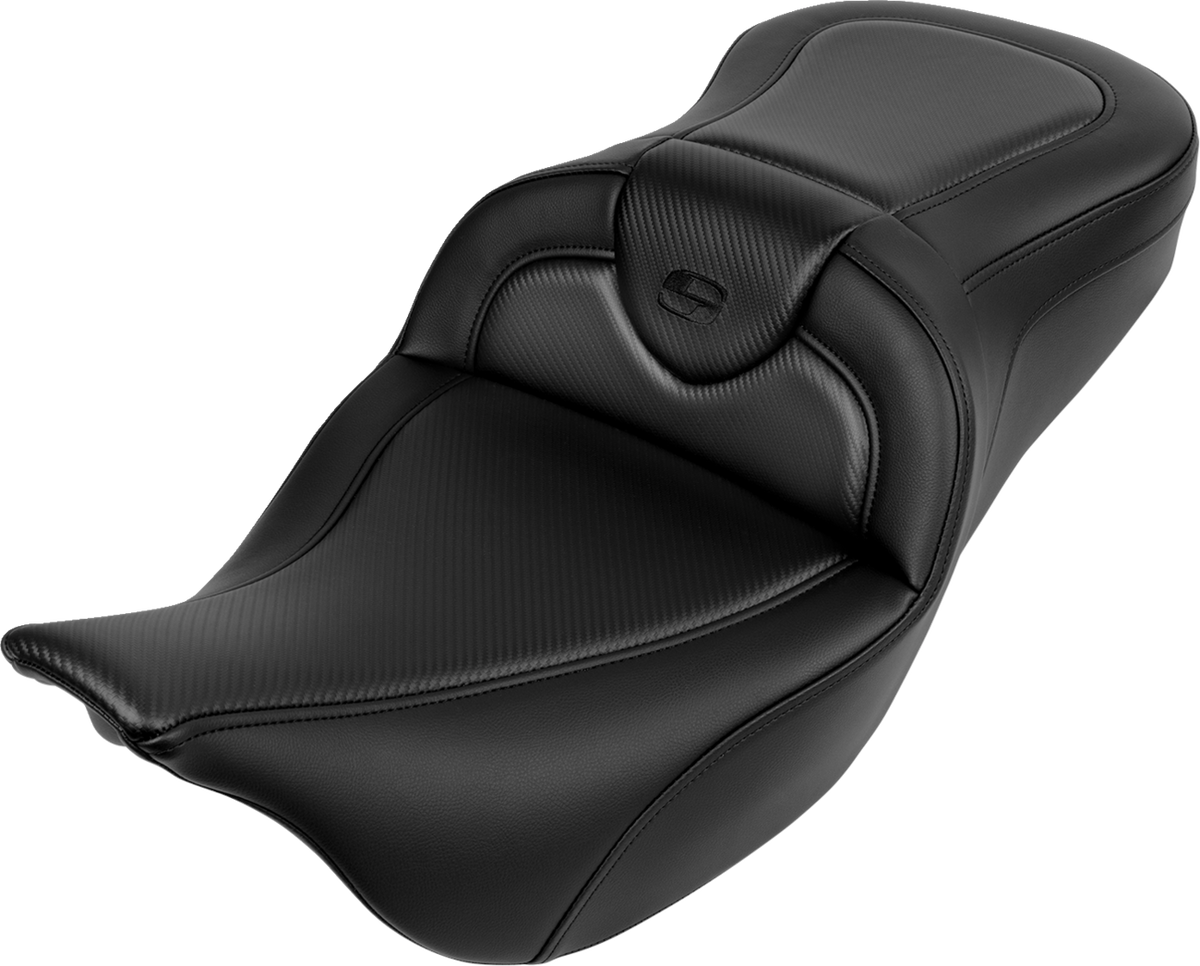 Saddlemen Roadsofa™ Seat - Without Backrest - Carbon Fiber - Black Stitch - 'FL '08-'19
