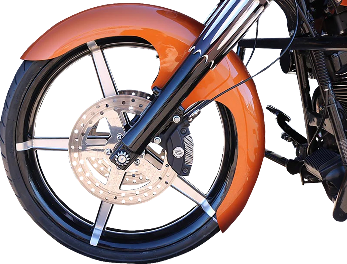 Paul Yaffe Bagger Nation Thicky Front Fender - 21" Wheel - With Black Spacers - HD - Touring