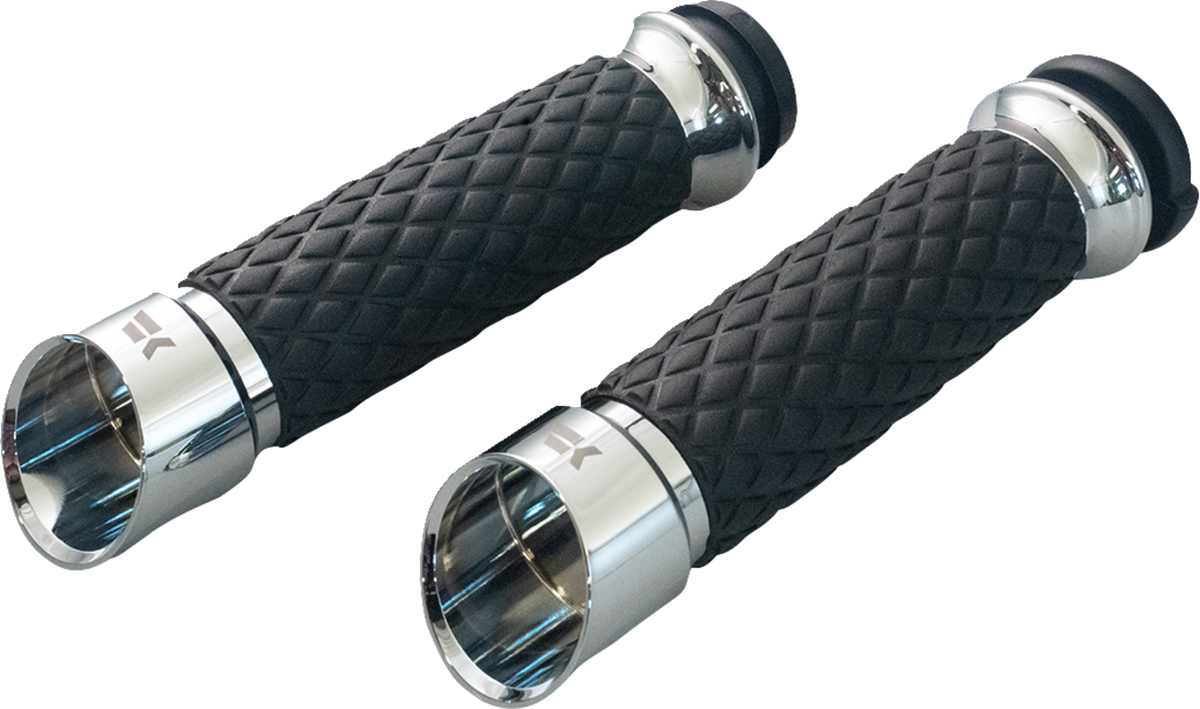 Khrome Werks Edge Grips - Custom Contour - Diamond - Chrome