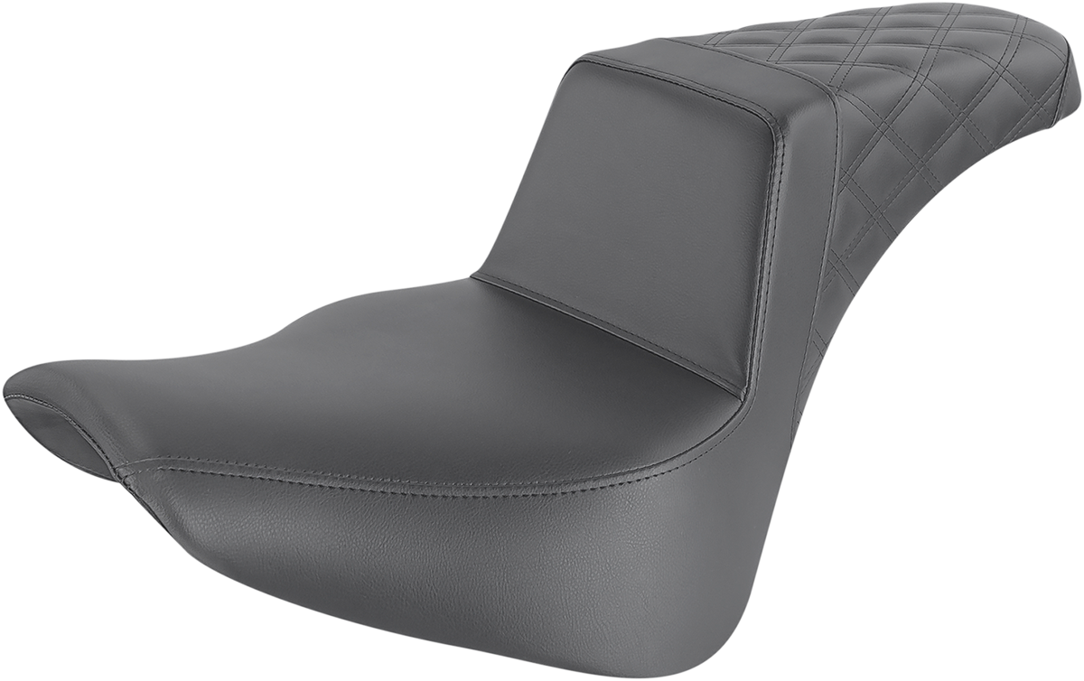 Saddlemen Step-Up Seat - Rear Lattice Stitch - Black