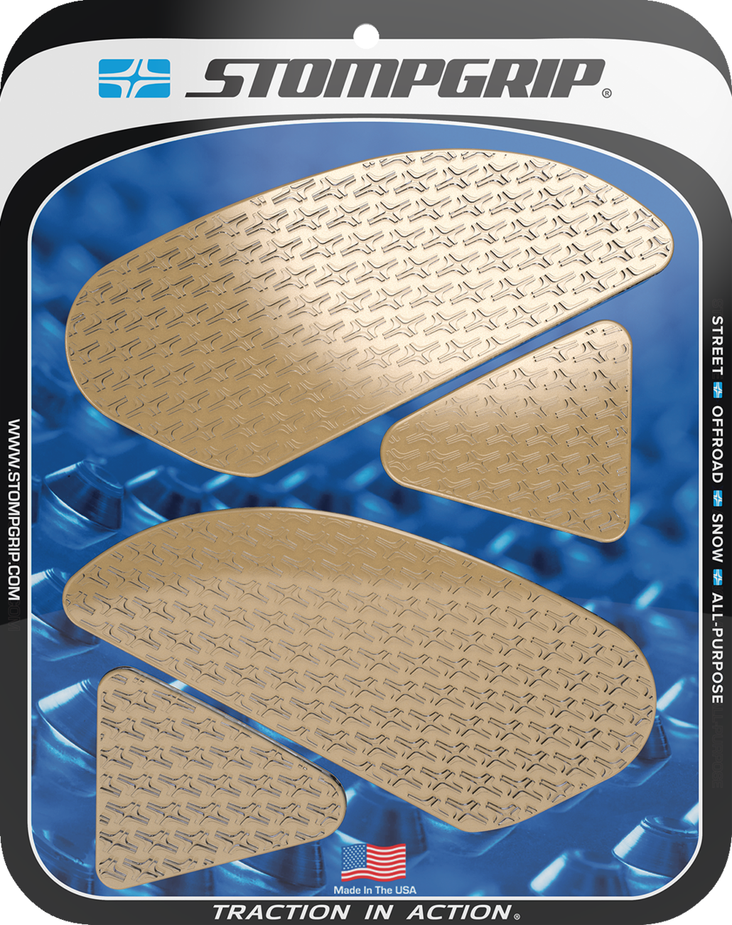 StompGrip Tank Grips - Icon - Clear - Honda - CBR '15-'22