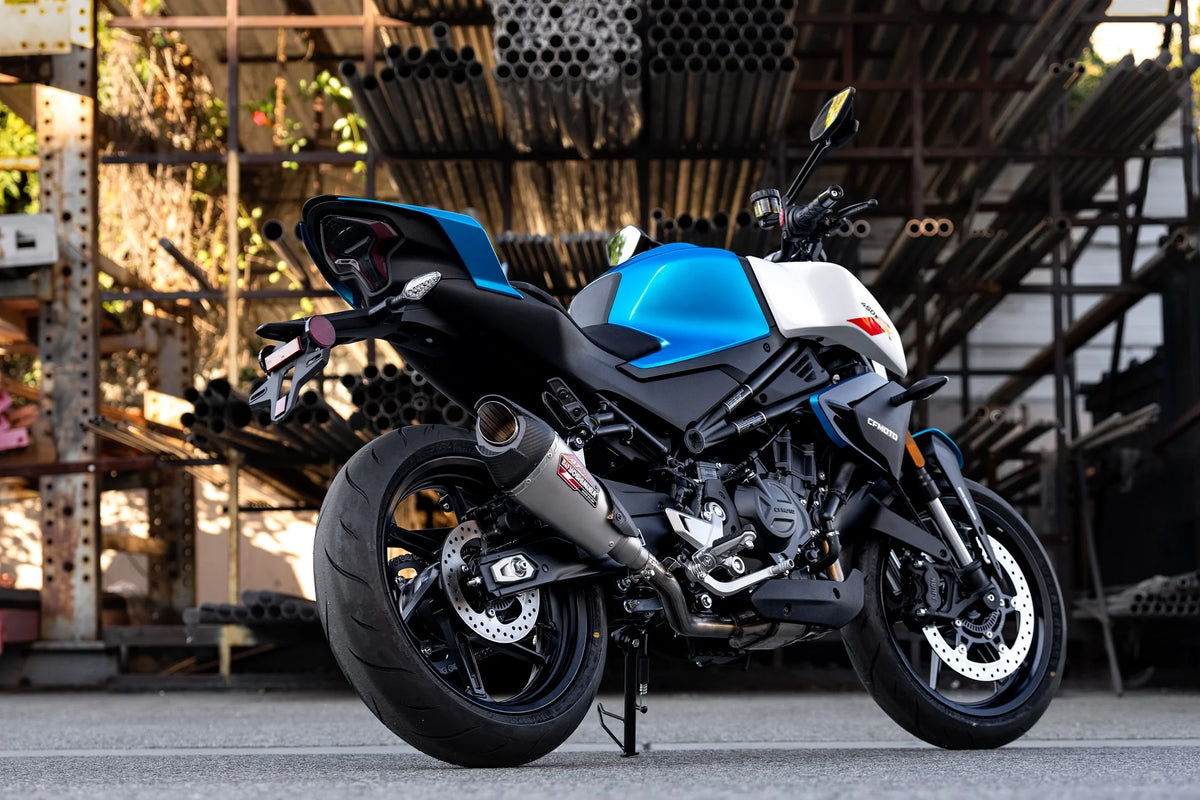 Yoshimura 450SS 23-26 / 450NK 24-26 AT2 Stainless Slip-On Exhaust, W/ Stainless Muffler