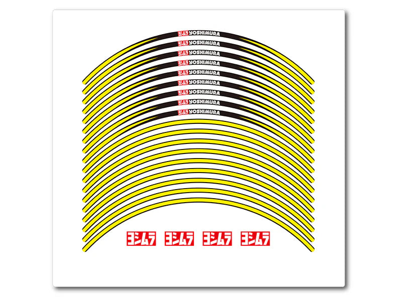 Yoshimura 17 Inch Wheel Rim Sticker Type-A - Yellow