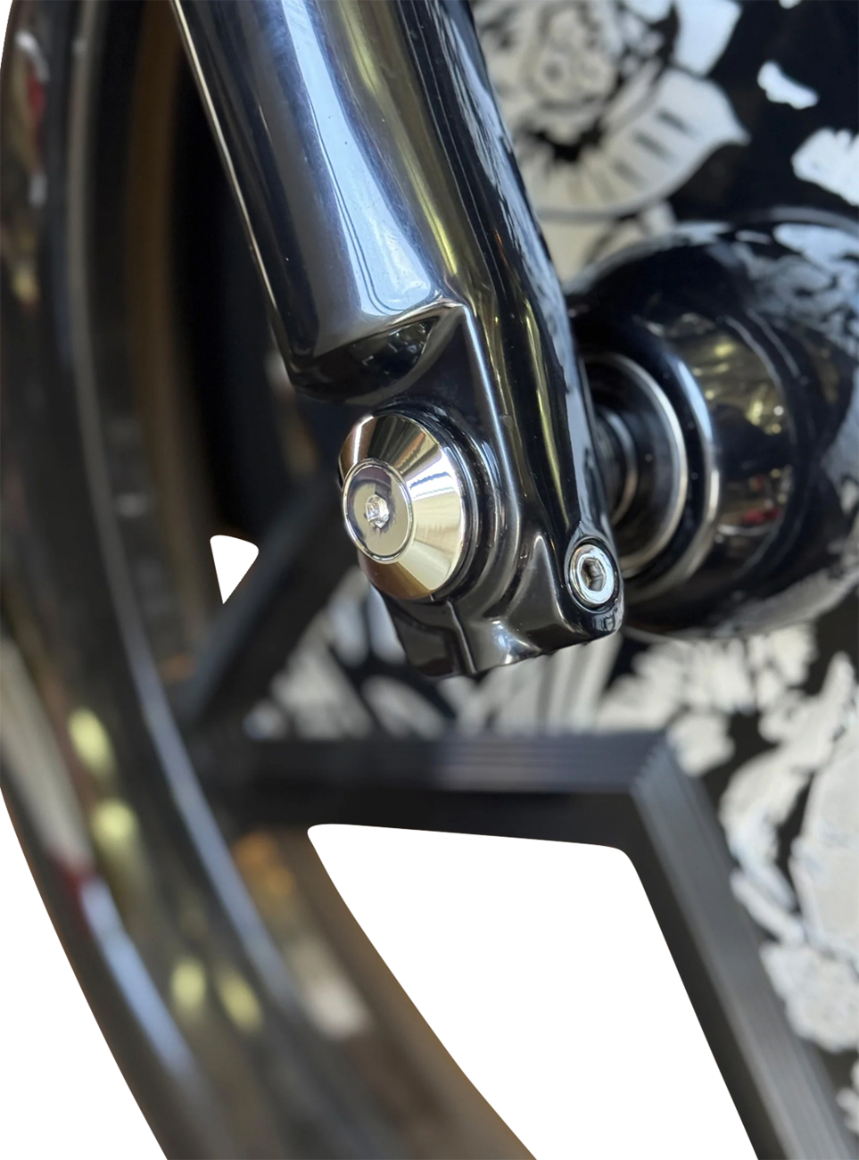 Paul Yaffe Bagger Nation Y-Axle With Smooth Style Axle Cover Kit - Custom - Front - Chrome - 1"