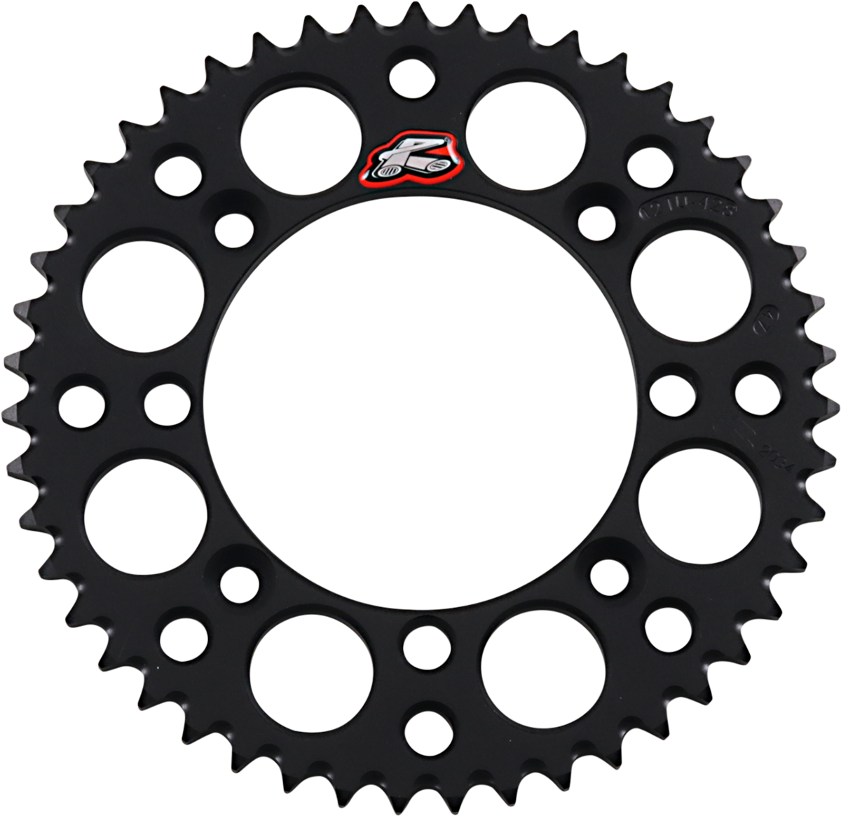 Renthal Rear Sprocket - Aluminum - 47 Tooth - Black - Suzuki/Yamaha