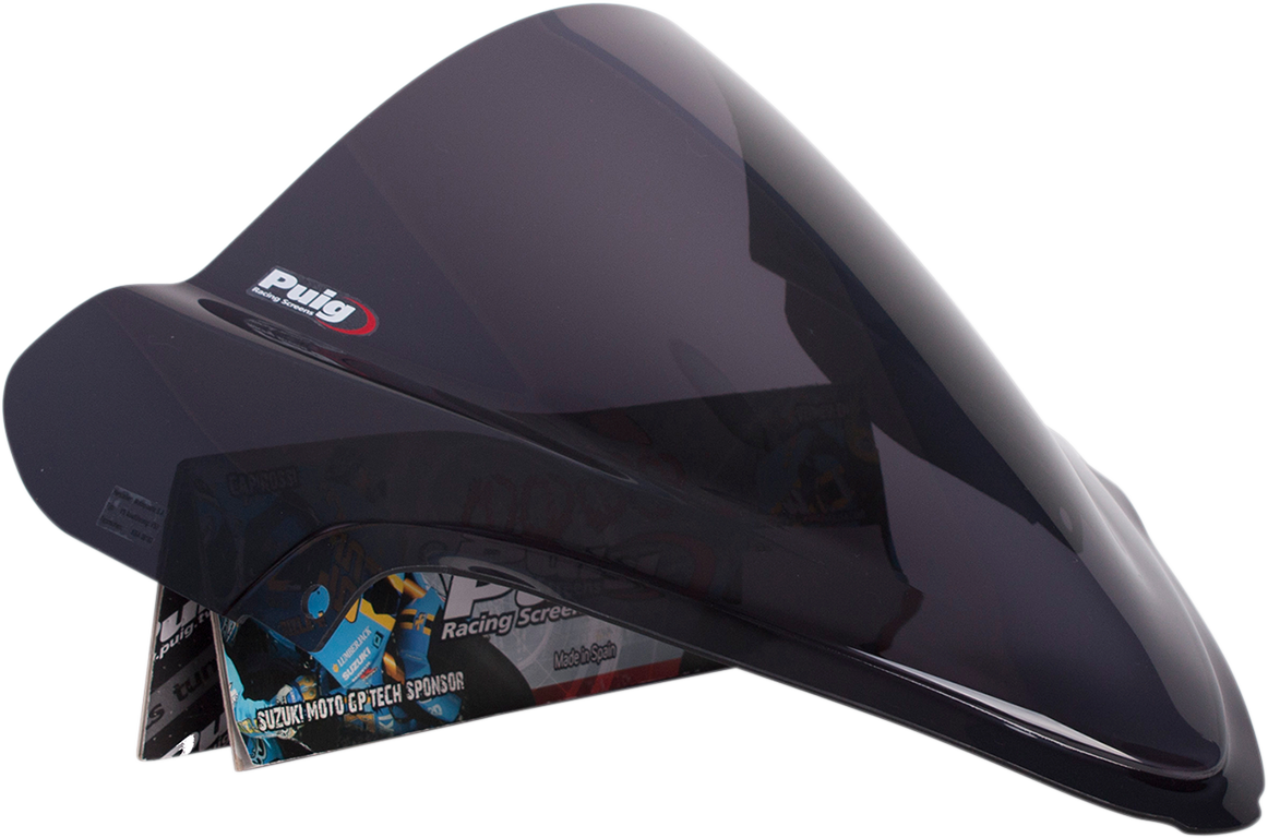 PUIG HI-Tech Parts Race Windscreen - 15-3/8" - Dark Smoke - Hayabusa