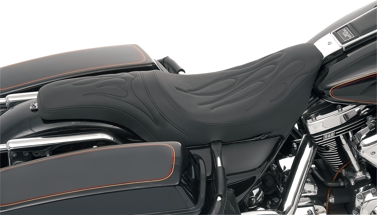 Drag Specialties Seats Predator Seat - Flame Stitched - FLHR/FLHX '97-'07