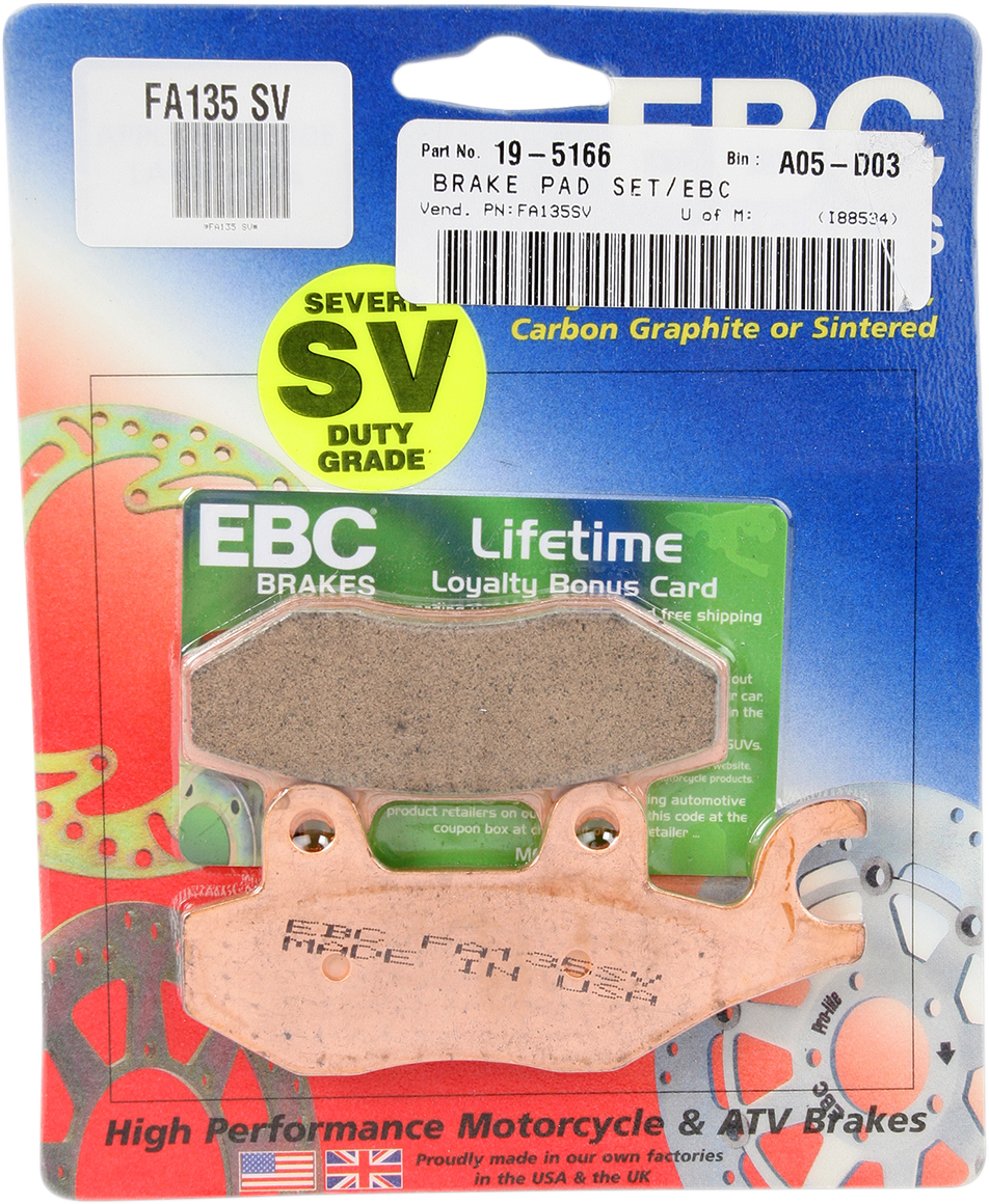 EBC Brakes SV Severe Duty Brake Pads