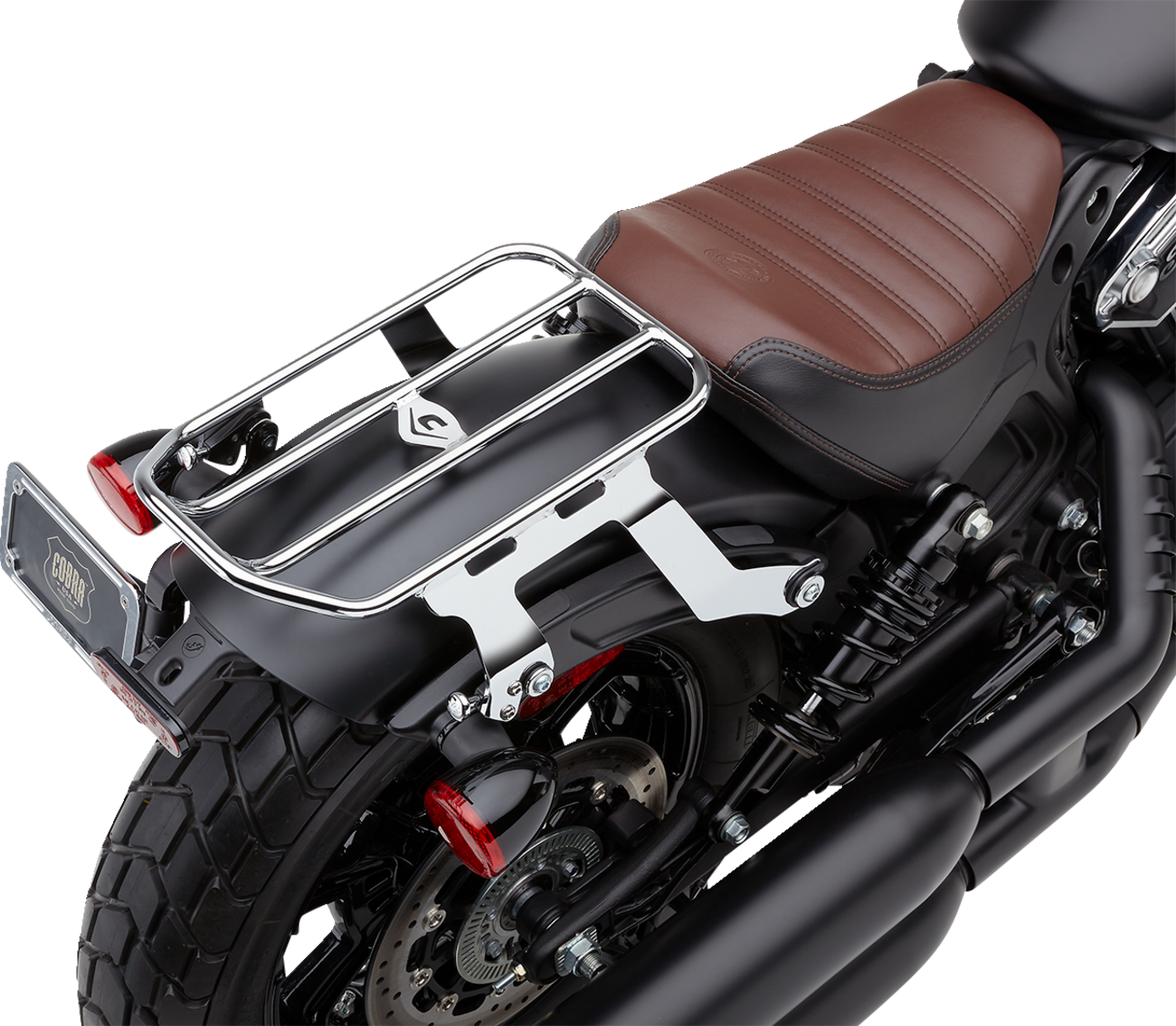Cobra Solo Luggage Rack - Chrome - Bobber