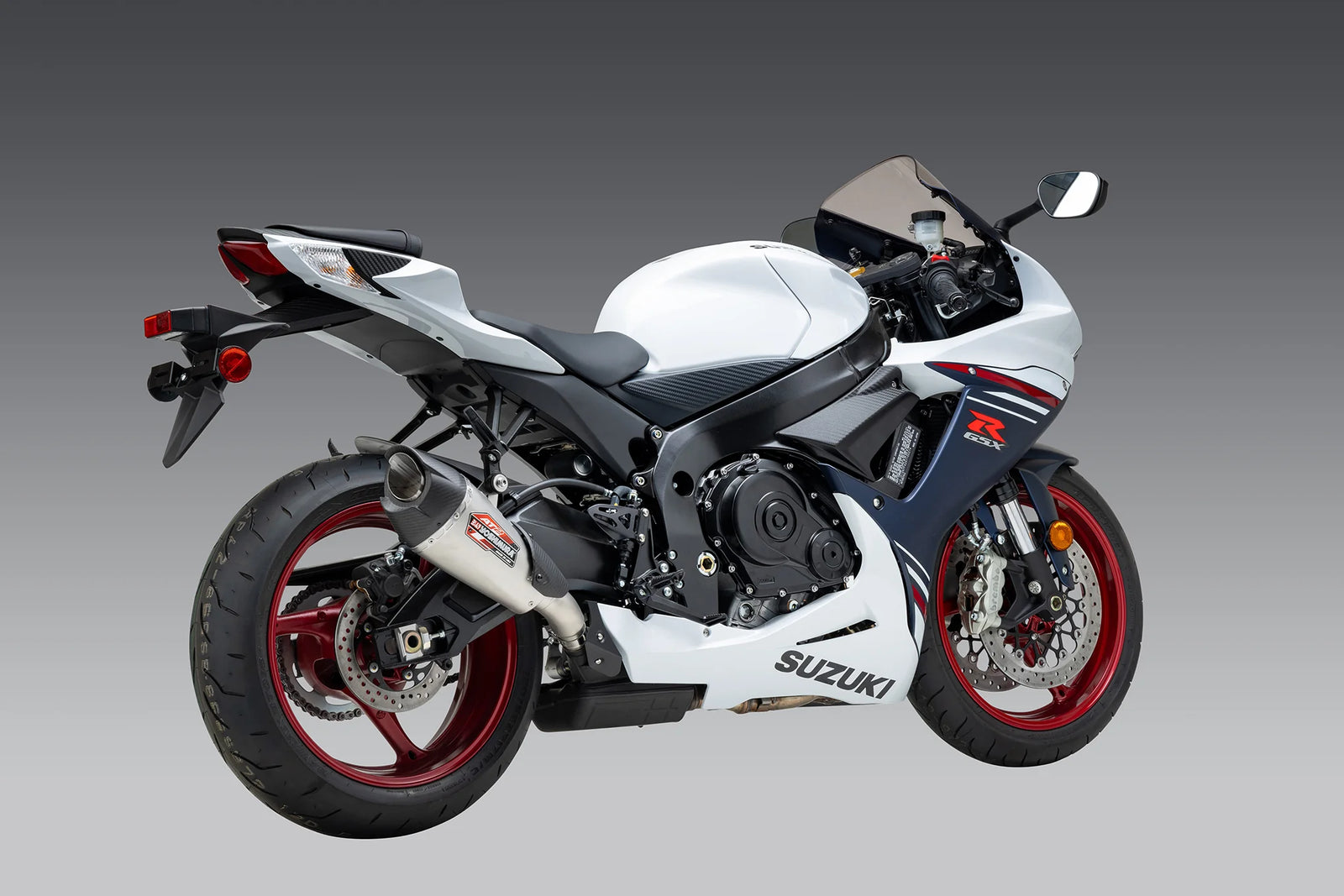 Yoshimura GSX-R600/750 2011-26 AT2 Stainless Slip-On Exhaust, W/ Stainless Muffler