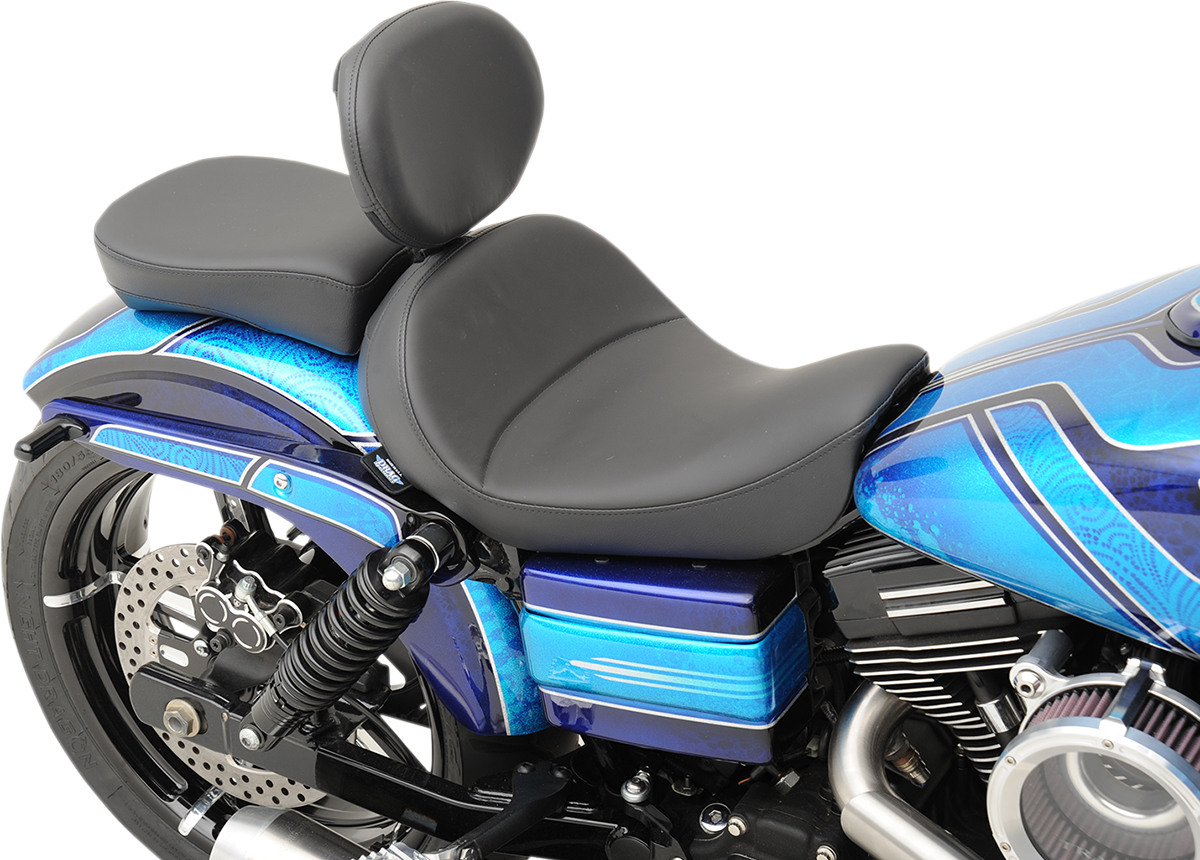 Drag Specialties Seats Solo Seat - Mild Stitched - Driver's Backrest - FXD/FLD '06-'17