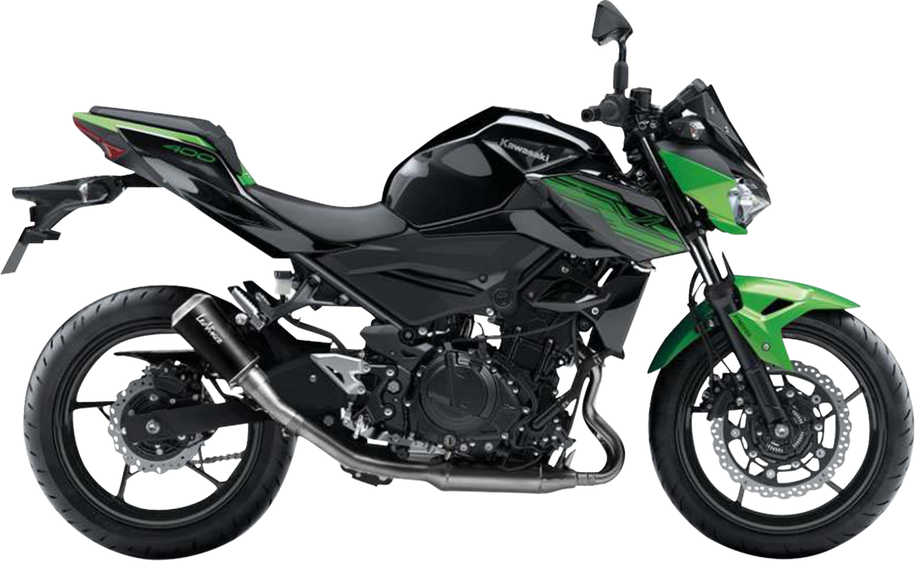 LeoVince LV-10 Slip-On Muffler - Black Stainless Steel - Ninja 400
