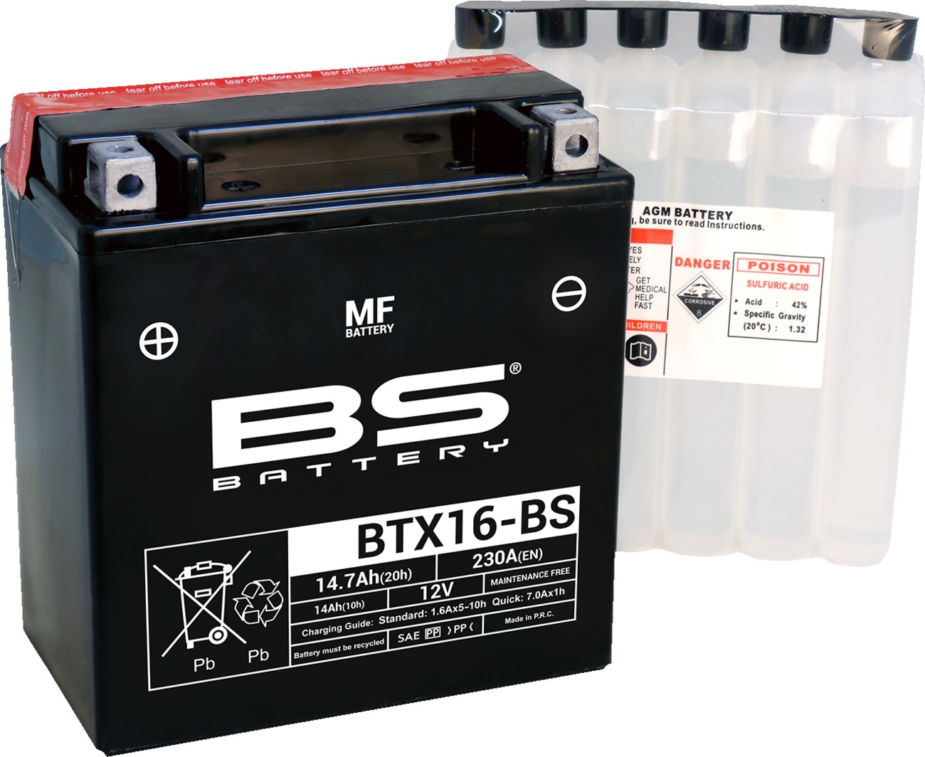 BS Battery Battery - BTX16-BS (YTX)