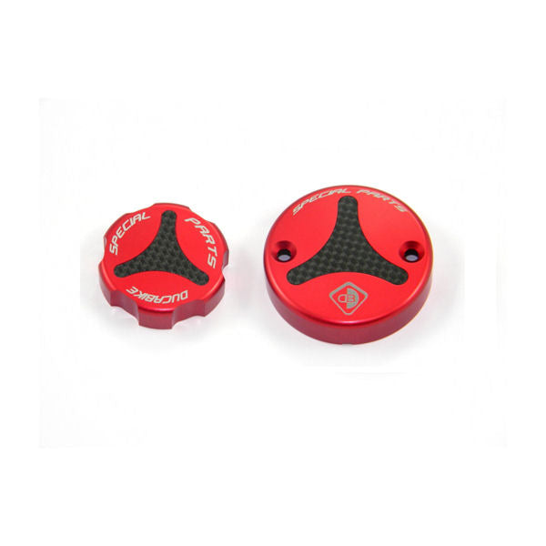 Ducabike DBK Carbon Front Brake And Clutch Fluid Reservoir Cap Set For Panigale
