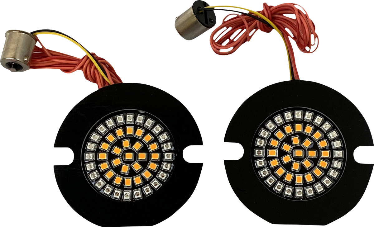 Custom Dynamics Flat Rear Turn Signal - 1156 - Amber Lens