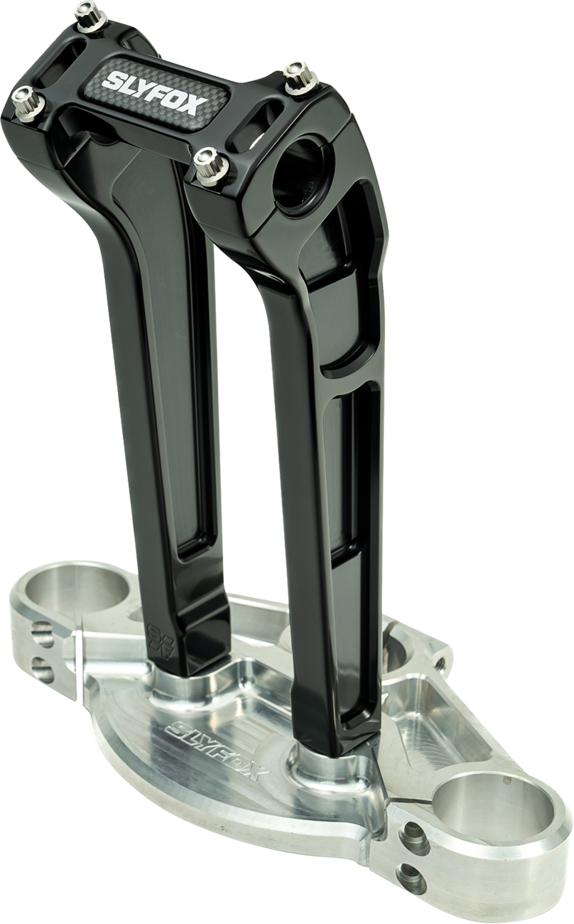 Slyfox Handlebar Riser Kit - Pullback - 1" Clamping - 10" Rise - Black