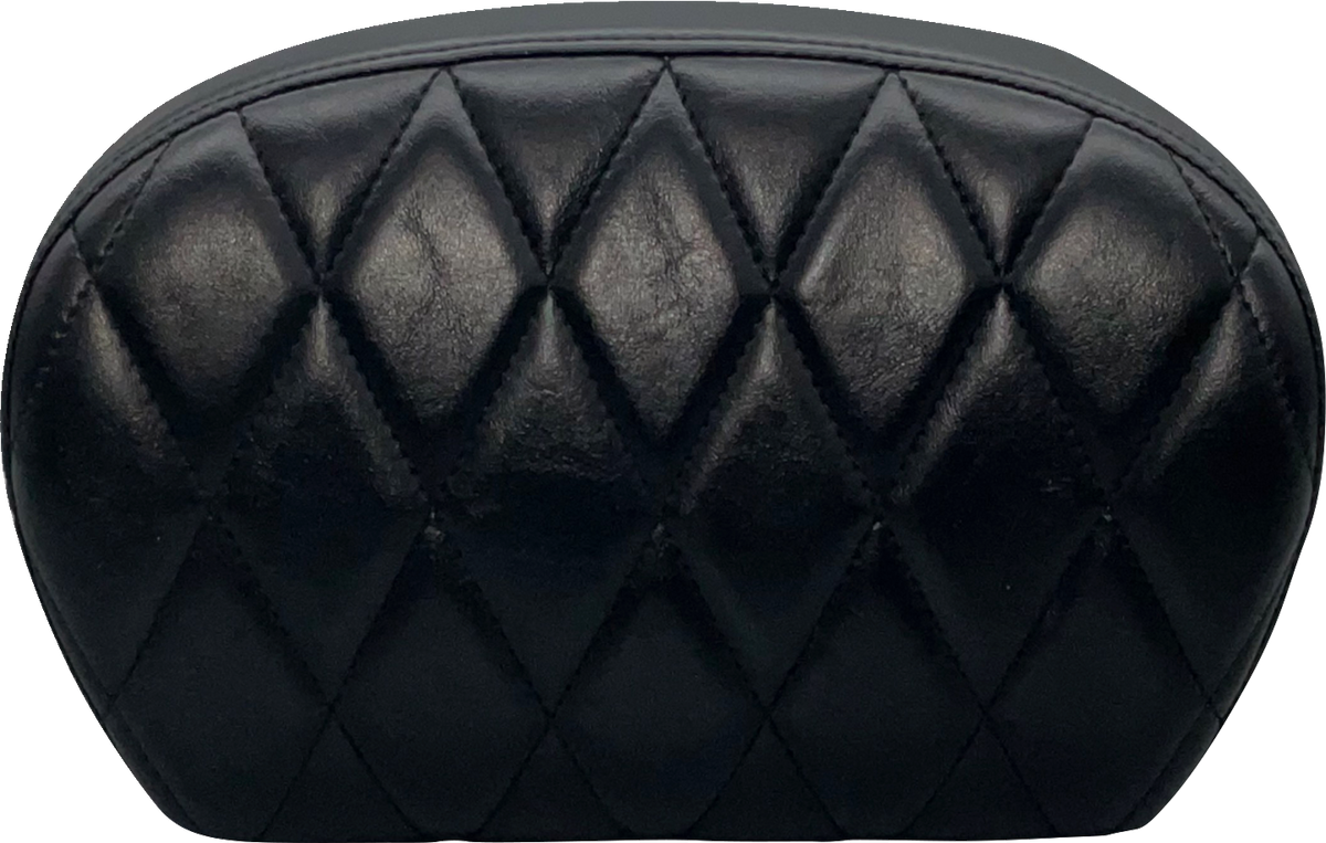 Le Pera Sissy Bar Pad - Large - Vinyl - Single Diamond - Shiny Black