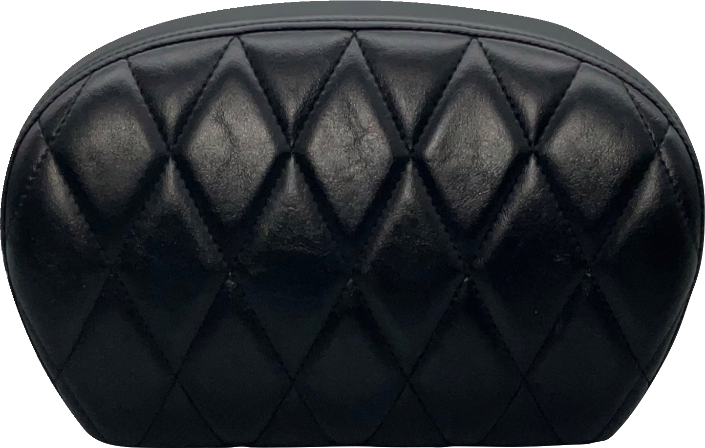 Le Pera Sissy Bar Pad - Large - Vinyl - Single Diamond - Shiny Black