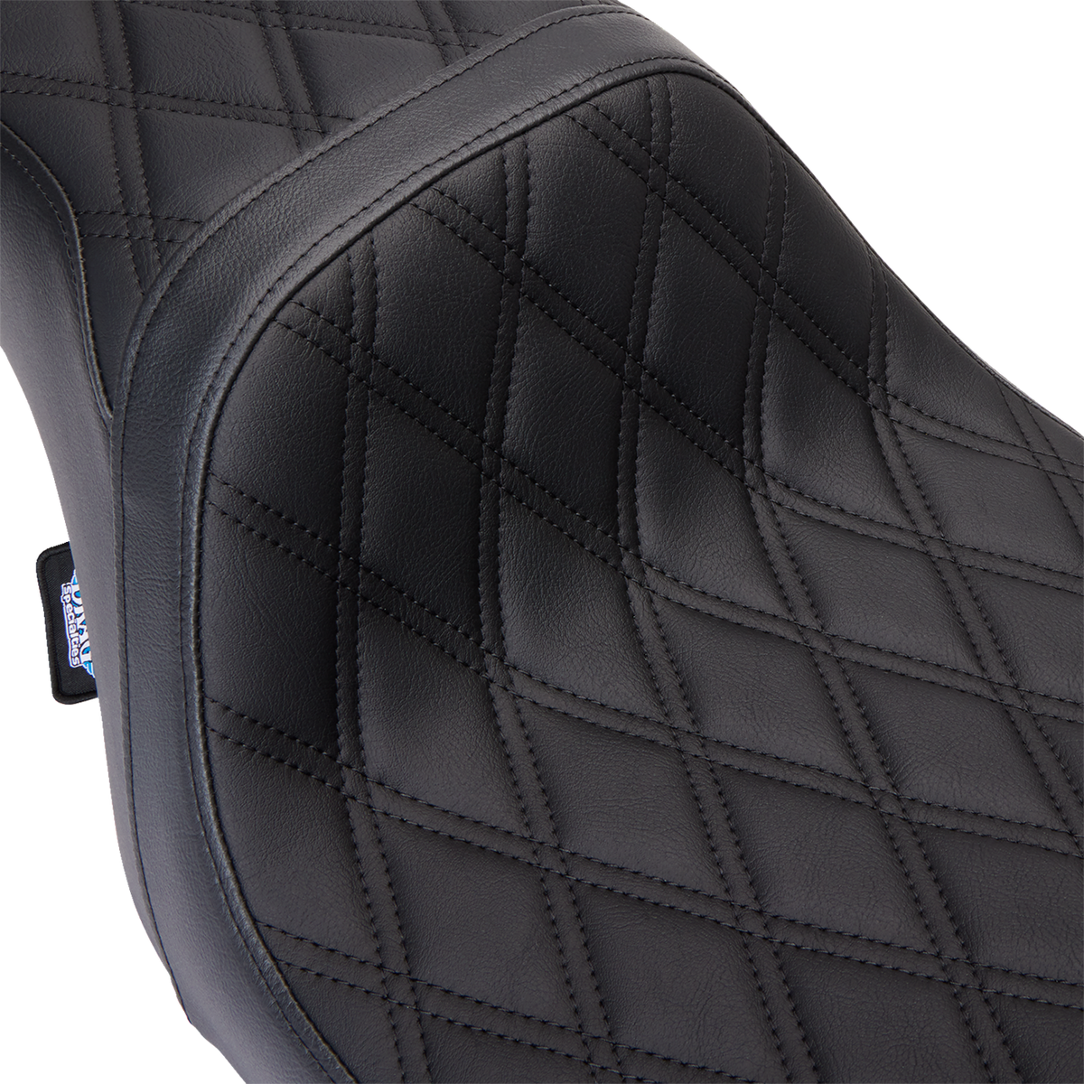 Drag Specialties Seats Predator 1Up Seat - Vinyl - Double Diamond Black Stitch - FLH '08-'23