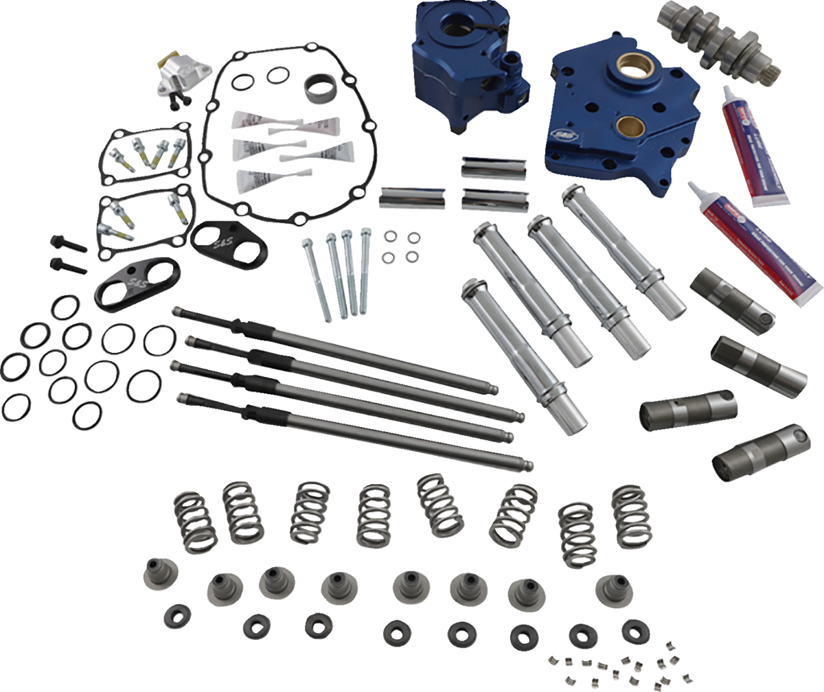 S&amp;S Cycle Cam Chest Kit - Oil Cooled - Chain Drive - 540 Cam - Chrome Pushrod Tubes - M8