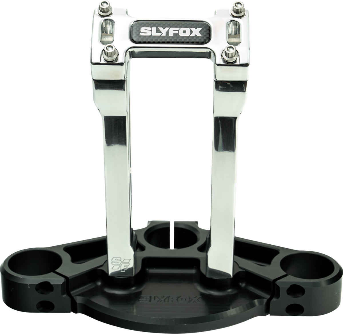 Slyfox Handlebar Riser Kit - Straight - 1" Clamping - 8" Rise - Raw