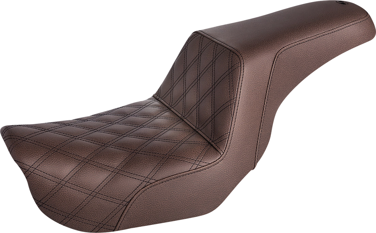 Saddlemen Step-Up Seat - Front Lattice Stitch - Brown - FXD