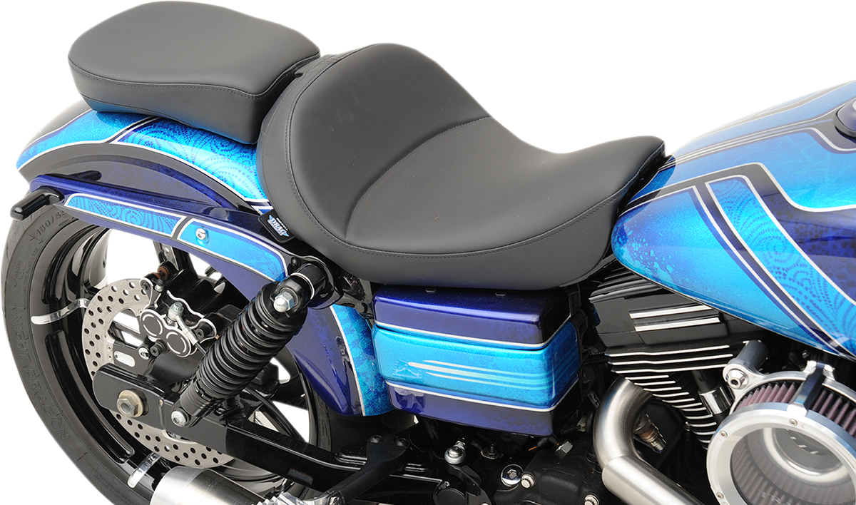 Drag Specialties Seats Solo Seat - Mild Stitched - Driver's Backrest - FXD/FLD '06-'17