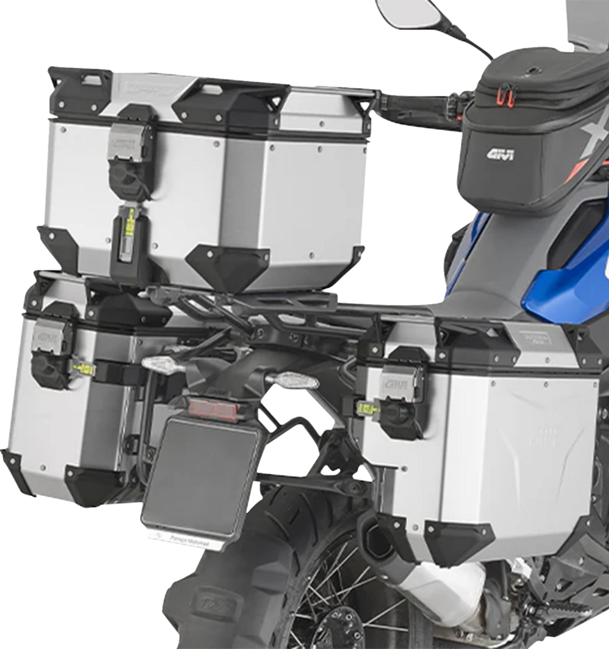 GIVI Outback Evo Top Case - 42 Liter - Anodized Silver