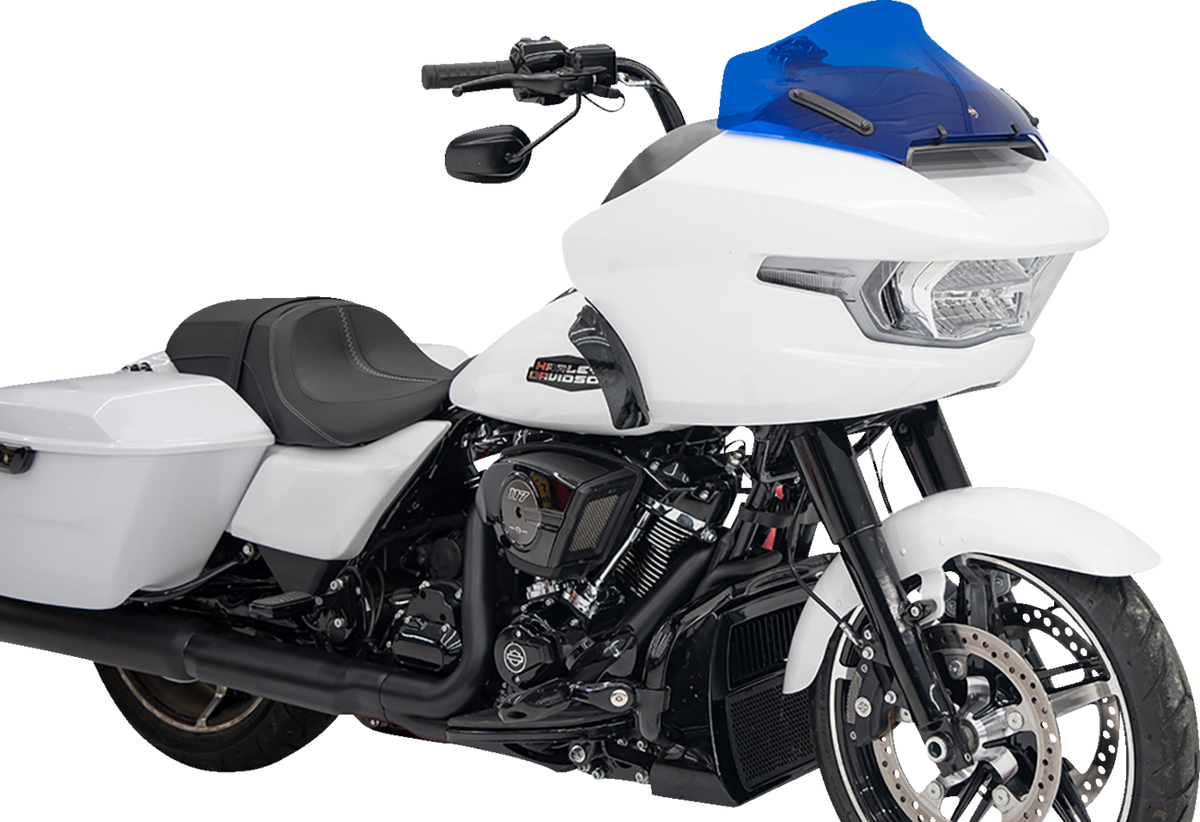 Klock Werks Kolor Flare® Windshield - 10" - Blue - '23-'25 FLTRX