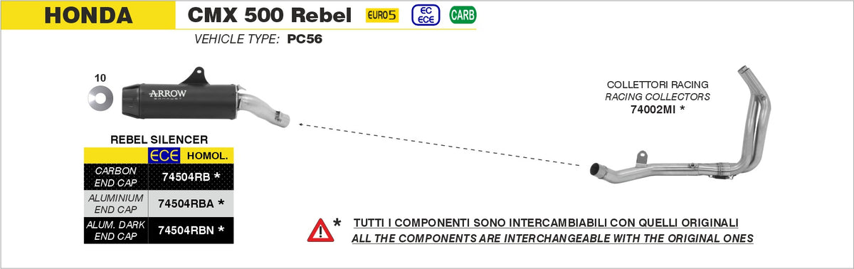 74504RBN Rebel Slip On With Aluminium Dark End Cap