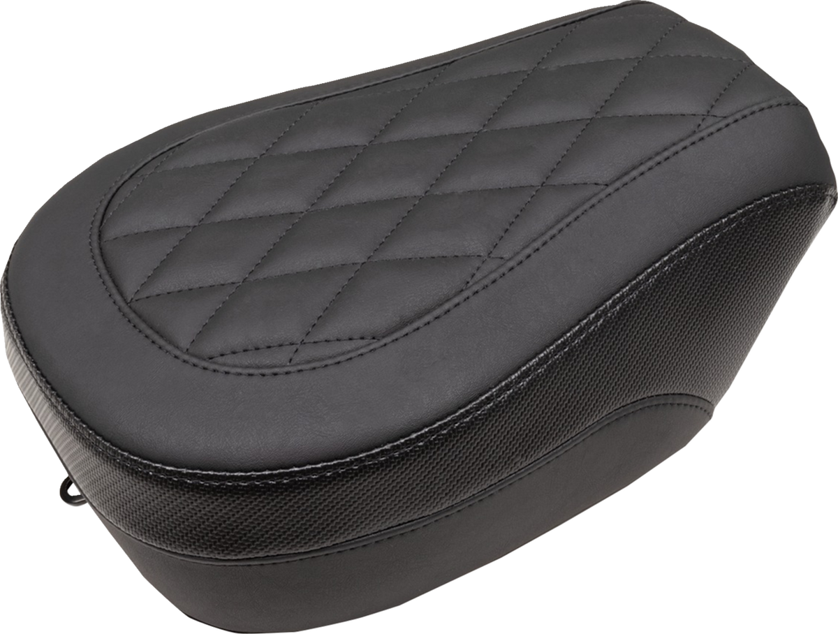 Mustang Solo Touring Seat - Passenger - Black - Diamond Stich - Chief '22-'23