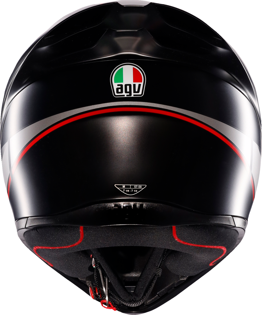 AGV K1 S Helmet - Lap - Matte Black/Gray/Red - XL