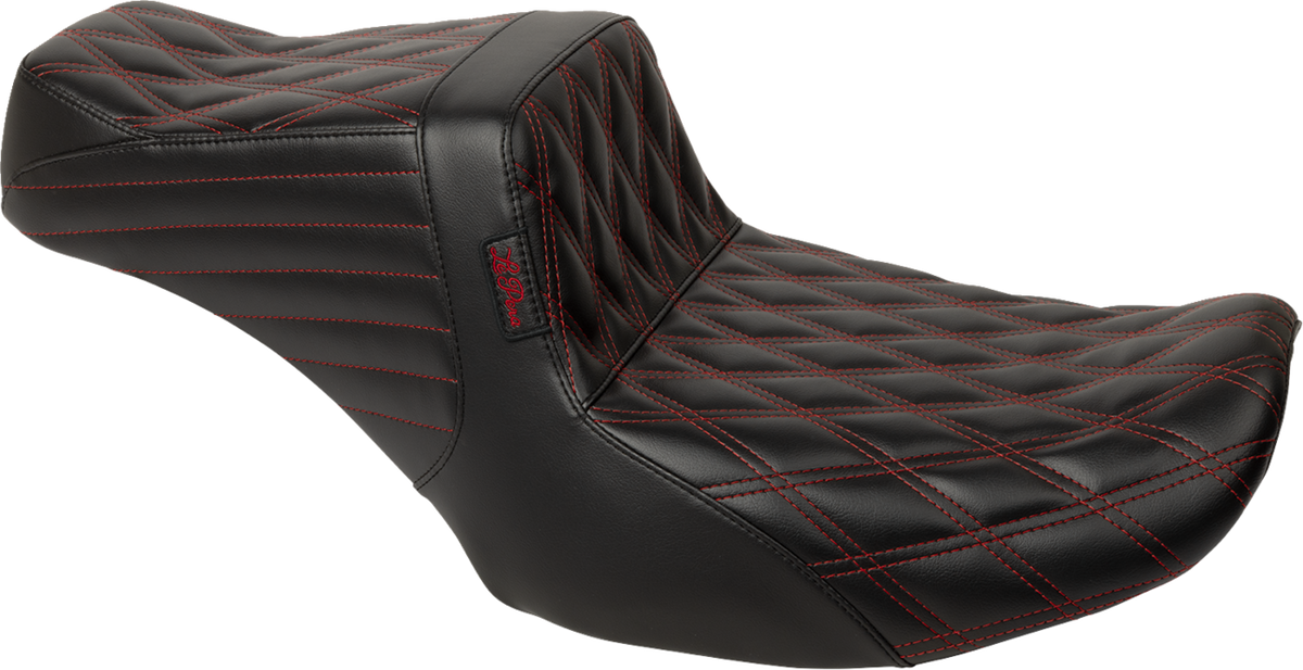 Le Pera Tailwhip Seat - Red Double Diamond Stitch - FLH/FLT '23-'25