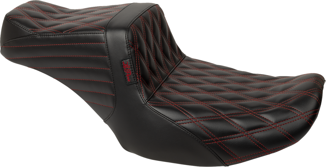 Le Pera Tailwhip Seat - Red Double Diamond Stitch - FLH/FLT '23-'25