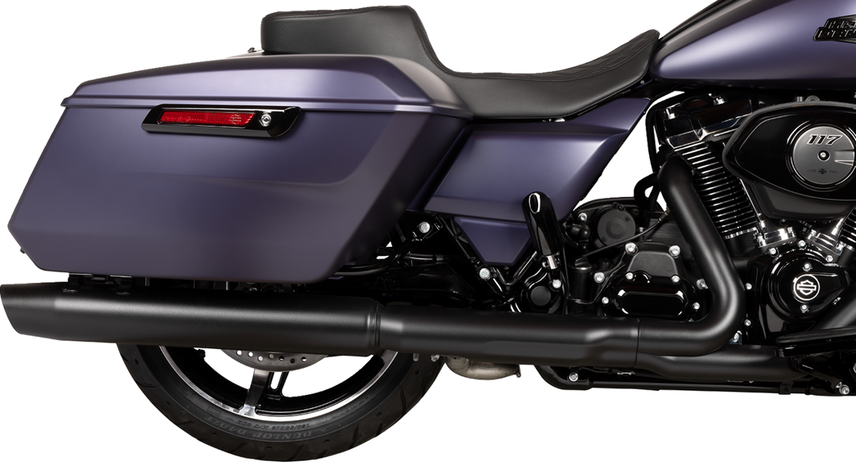 Drag Specialties Seats Performance Predator 2-Up Seat - Vinyl - Black Double Diamond Stitch - FLHX/FLTR '23-'24