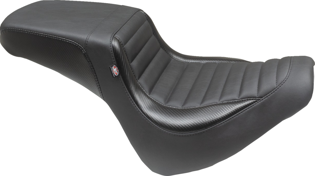 Mustang Squareback Seat - Black - Tuck-N-Roll - Fat Bob '18-'23