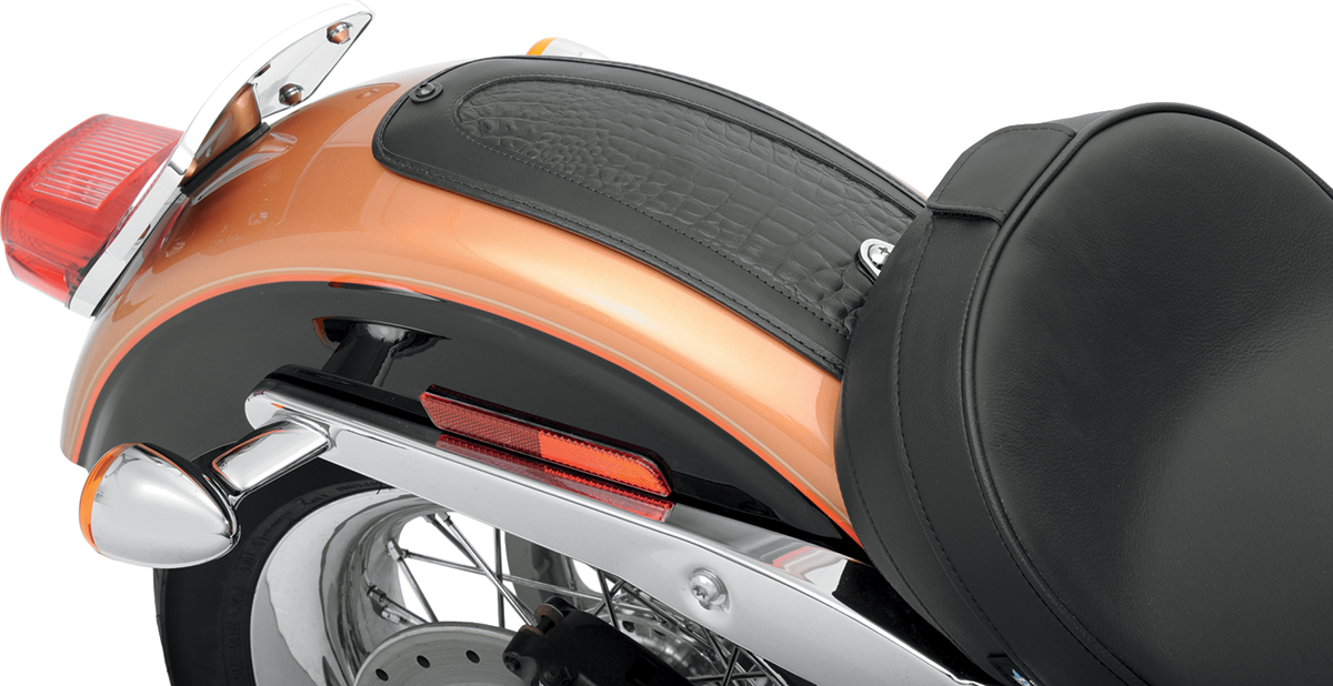 Drag Specialties Seats Fender Skin - Embossed Faux Gator Leather Center