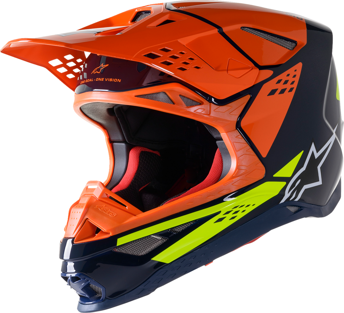 Alpinestars Supertech M8 Helmet - Factory - Blue/Orange/Yellow - 2XL