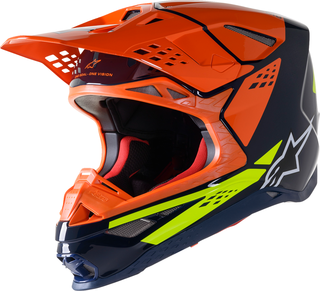 Alpinestars Supertech M8 Helmet - Factory - Blue/Orange/Yellow - 2XL