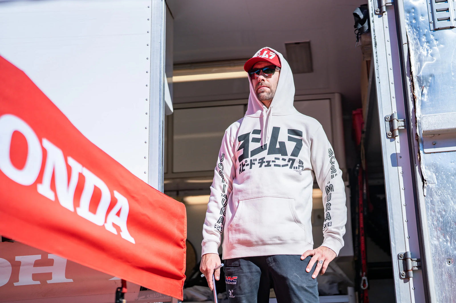Yoshimura Speed Tuning Pull Over Hoodie Bone
