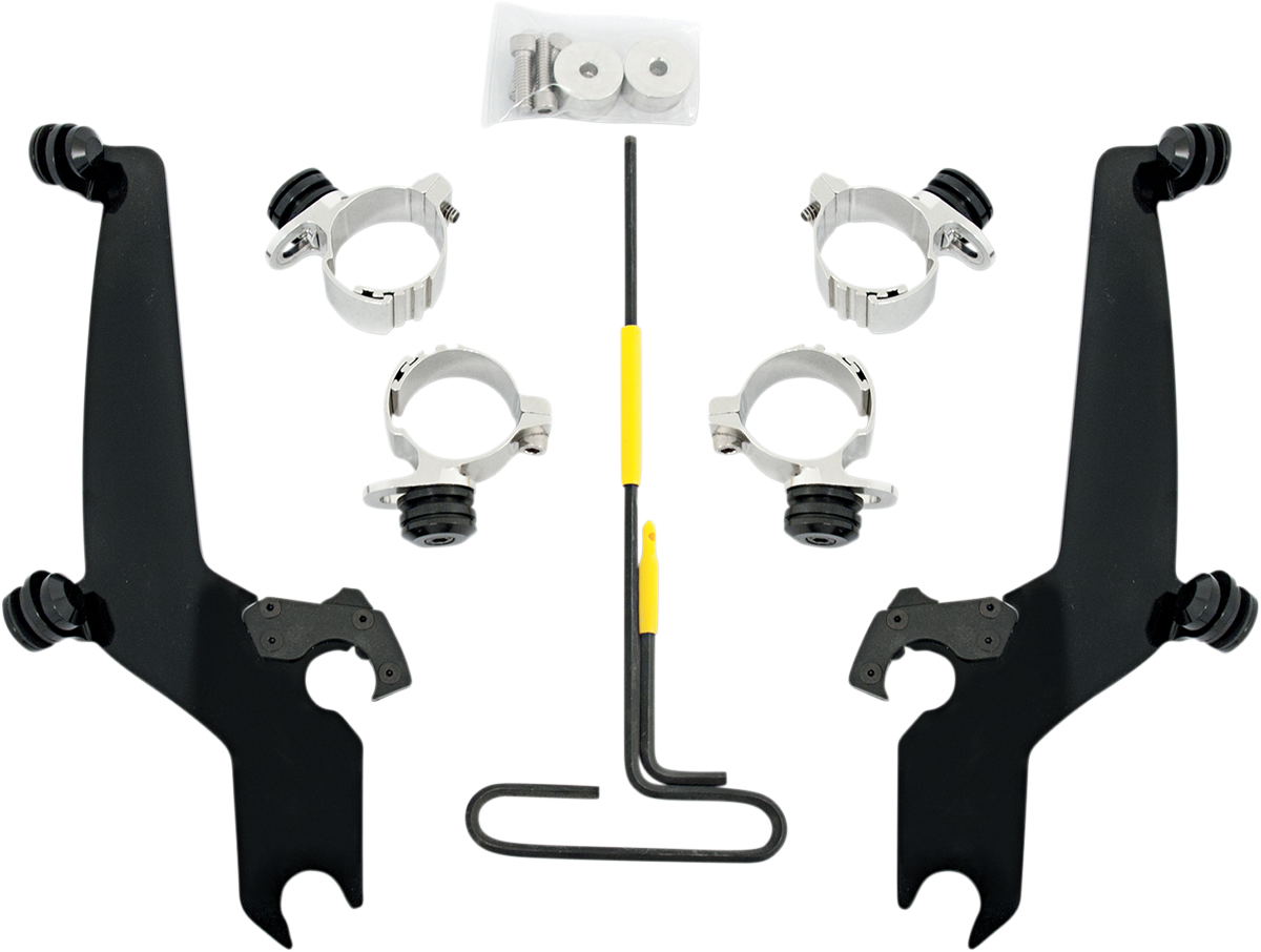 Memphis Shades Trigger Lock Sportshield Mounting Kit - Narrow - Black