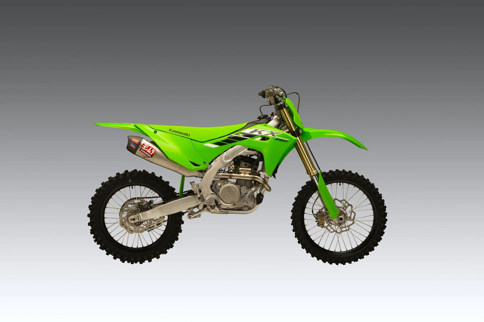 Yoshimura KX250/X 25-26 RS-12 Stainless Full Exhaust, W/ Stainless Muffler