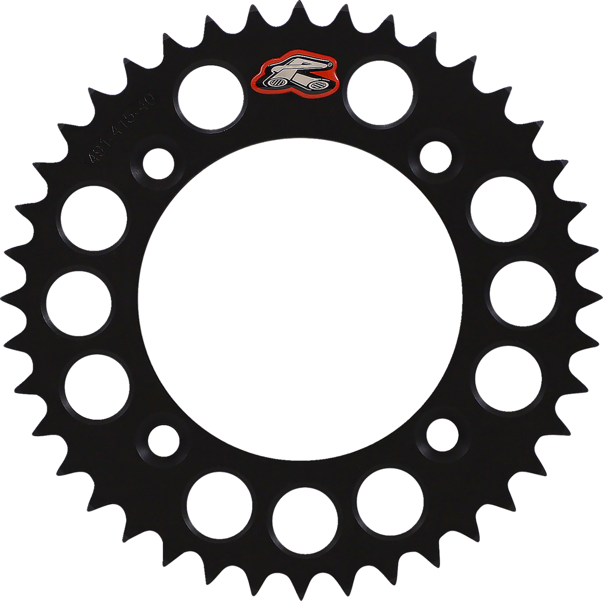 Renthal Rear Sprocket - Aluminum - 40 Tooth - Black - Gas Gas/Husqvarna/KTM